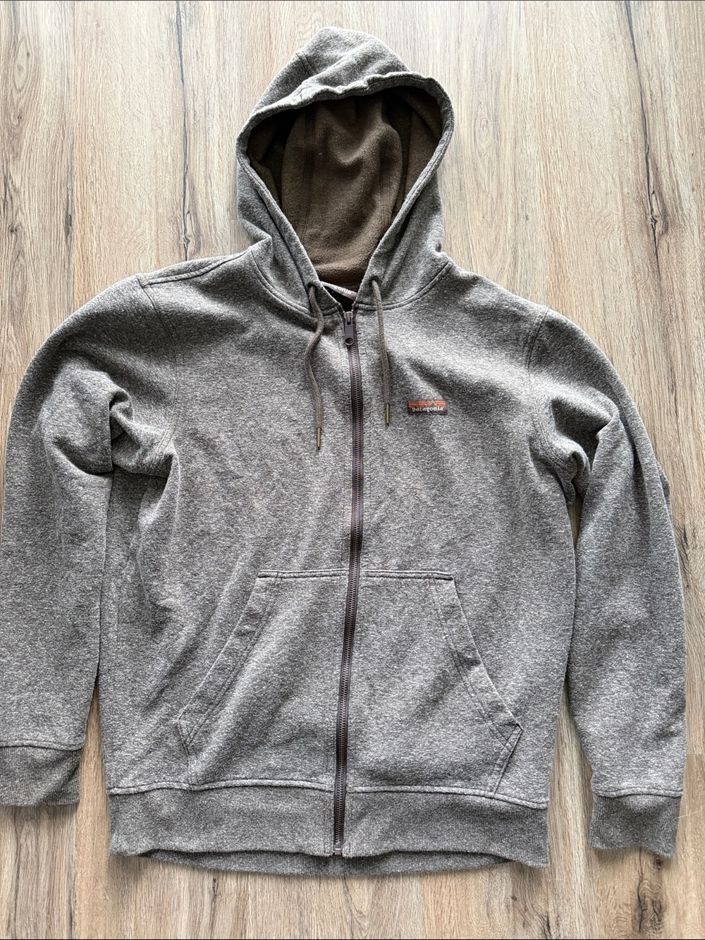 Patagonia Men's Brown Full-Zip Hooded Sweatshirt